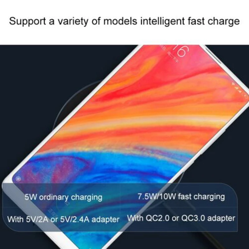 Оригинальное Беспроводное зарядное устройство Xiaomi для Samsung Smart Output QI стандартное