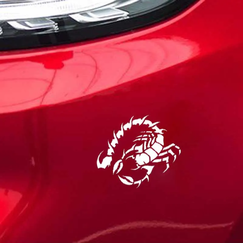 

YJZT 15.2CM*17.6CM Scorpion Cool Decal Vinyl Full Of Art Car Sticker Black/Silver C19-0368