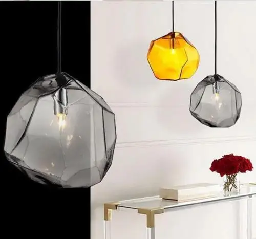 Goedkoop G9 3 W LED Restaurant Kleur Hanglamp Bar Ice Cube Rock Verlichting Hanglamp Indoor Licht