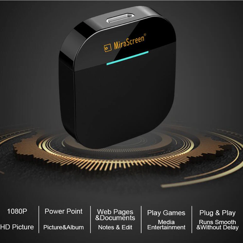 Mirascreen G5 Плюс 2 4G 5G 4K Беспроводной ключ Miracast обмена потоковыми мультимедийными