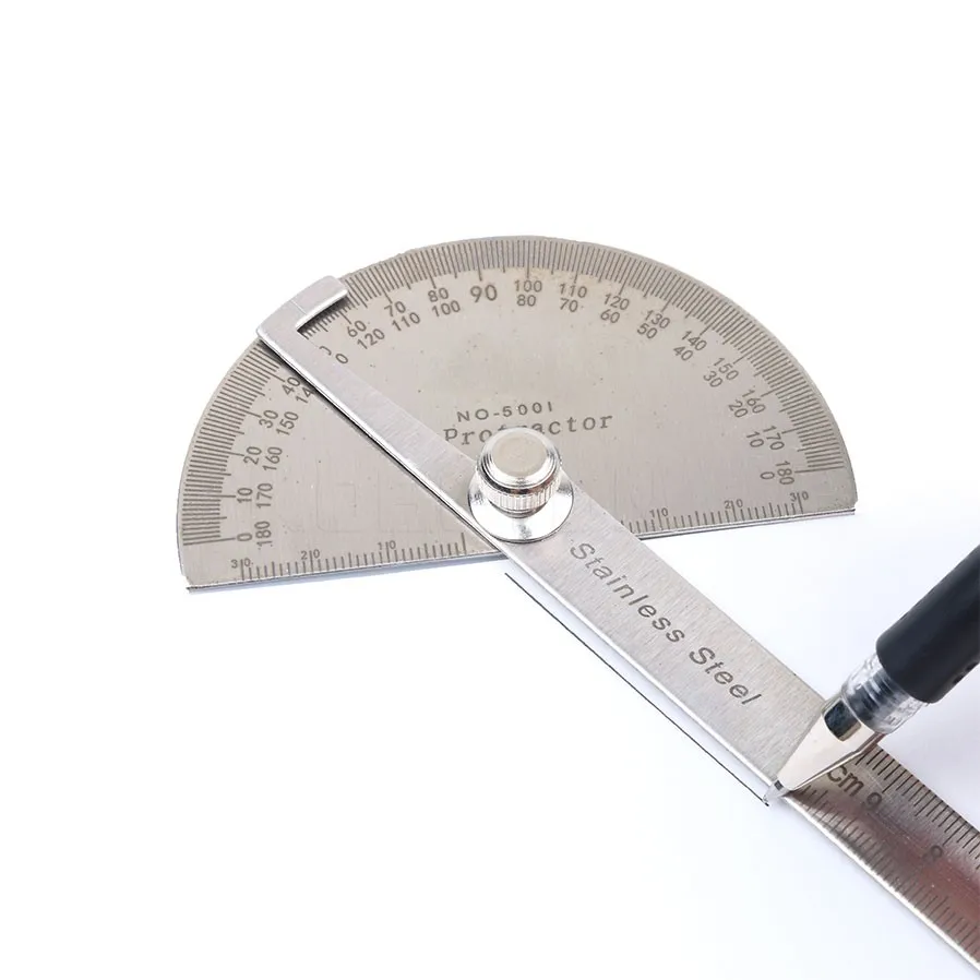 Нержавеющая сталь с круглым носком 14 5 см 180 градусов транспортир Angle Finder