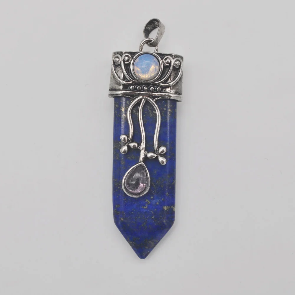 Lapis натуральный драгоценный камень подвеска Маятник Jewelry For Gift S3189 | Украшения и
