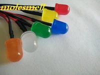 10pcs 10mm 5v diffused led light set pre wired 5v dc wired red yellow blue green white orange warm white diffused led