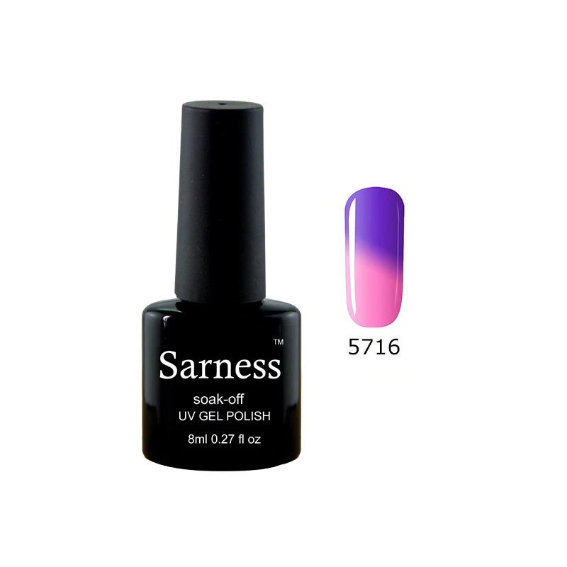 5716 Sarness термо-Хамелеон Гель-лак для ногтей изменение температуры УФ Гель-лак для ногтей Гибридный лак Полупостоянный Гель-лак маникюр - Цвет: 5716