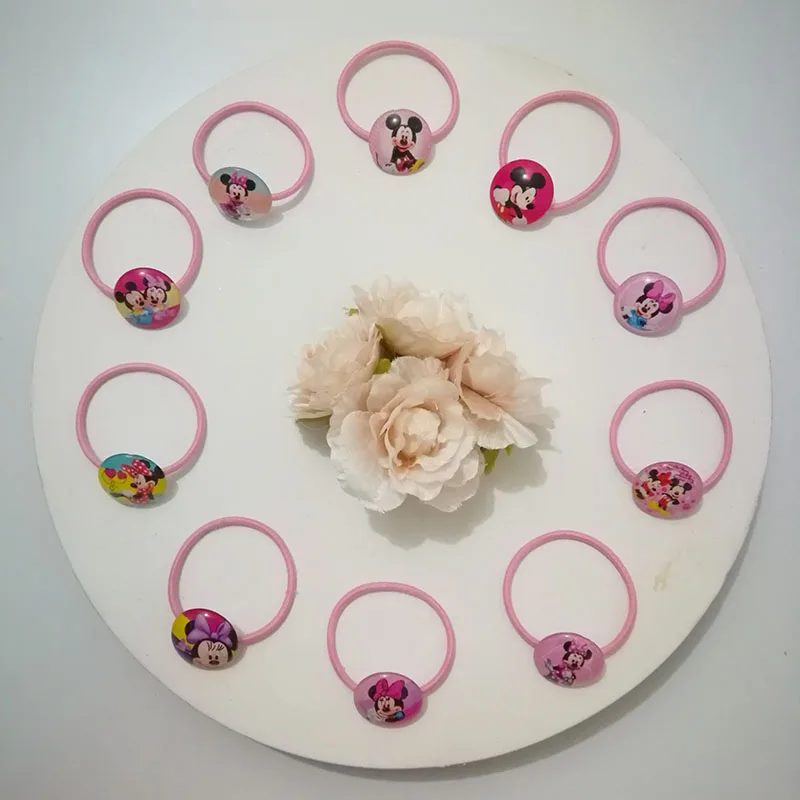 10PC unicorn rubber band Cartoon Hair Rope Ribbon Tie Kids Girls Elastic Rubber bands Accessories with Decoration | Аксессуары для