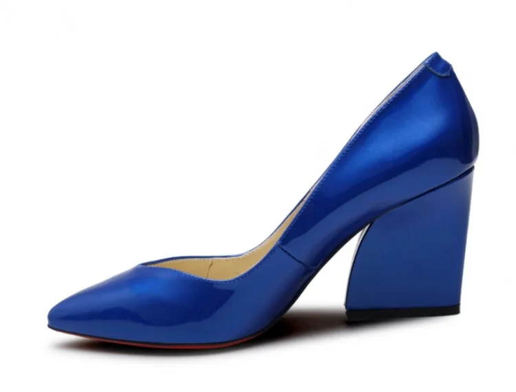 European stations 2015 autumn wedges patent leather high heel shoes pointed toe Asakuchi women A536 | Обувь