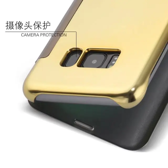 Чехол S8 для samsung S9 покрытие Флип зеркальный Жесткий PC чехол телефона S7 edge Note 5 8 9 |