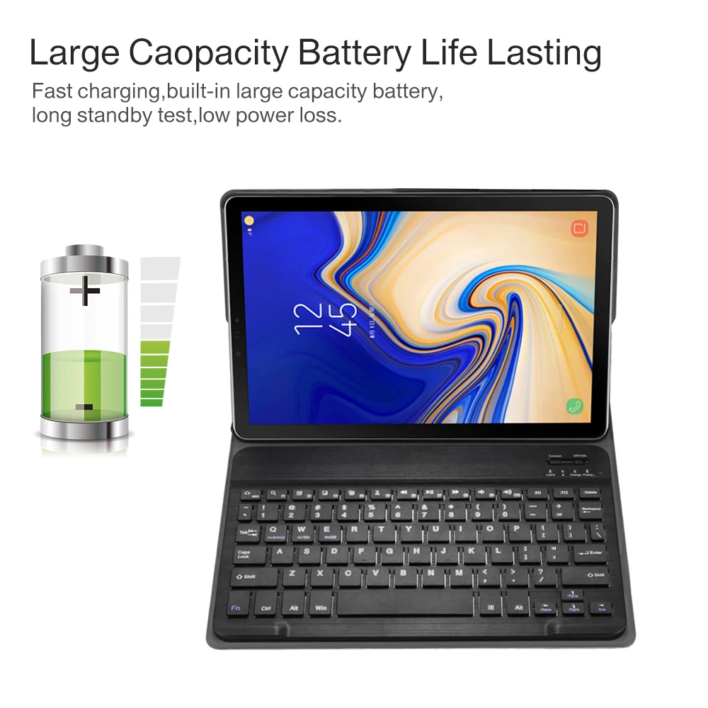Чехол для клавиатуры Bluetooth планшета Samsung Galaxy Tab A 10 5 2018 SM T590/T595/T597 съемный
