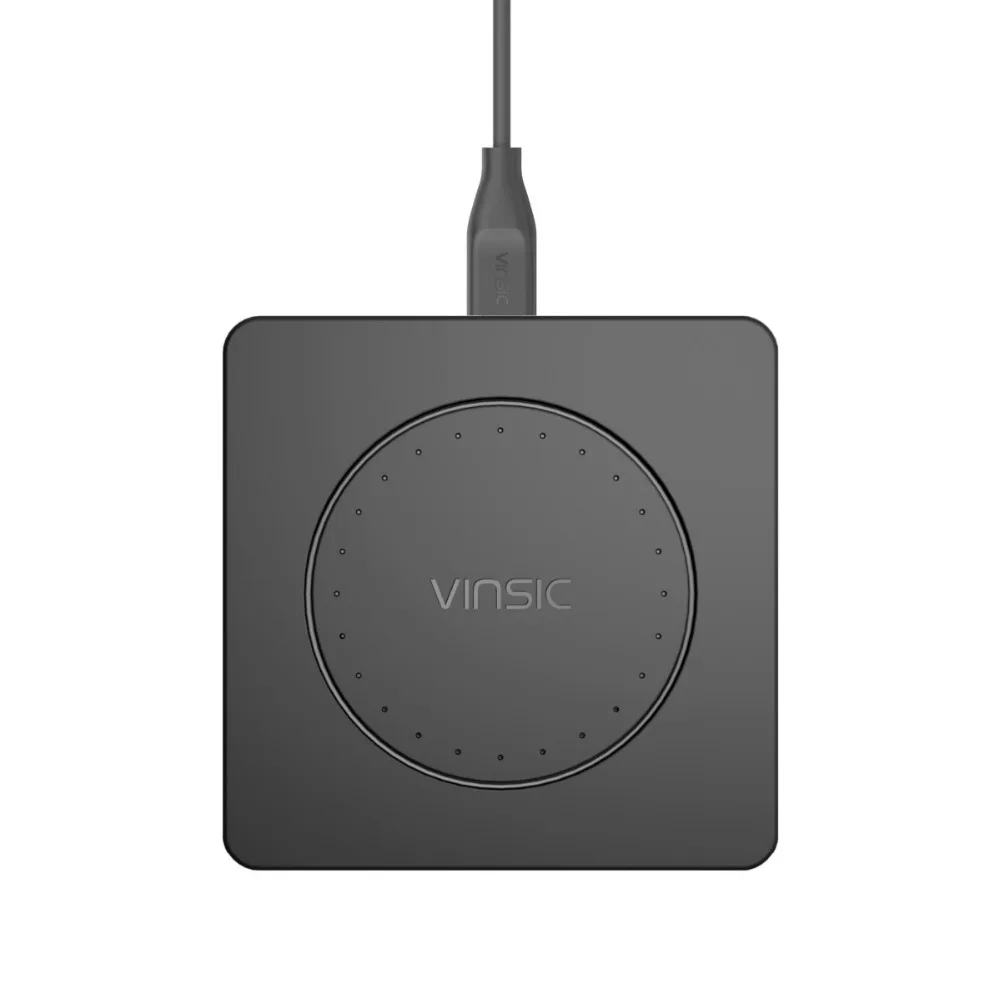 Vinsic ци беспроводное зарядное устройство щеголеватый w9 телефон зарядки pad для samsung