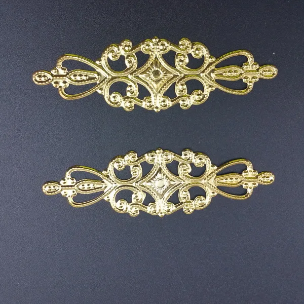 gold 20x65mm 20pcs 10-20 шт./партия ложечки металлические филигранные цветы срез амулеты База Установка ювелирных изделий DIY компоненты - Цвет: gold 20x65mm 20pcs