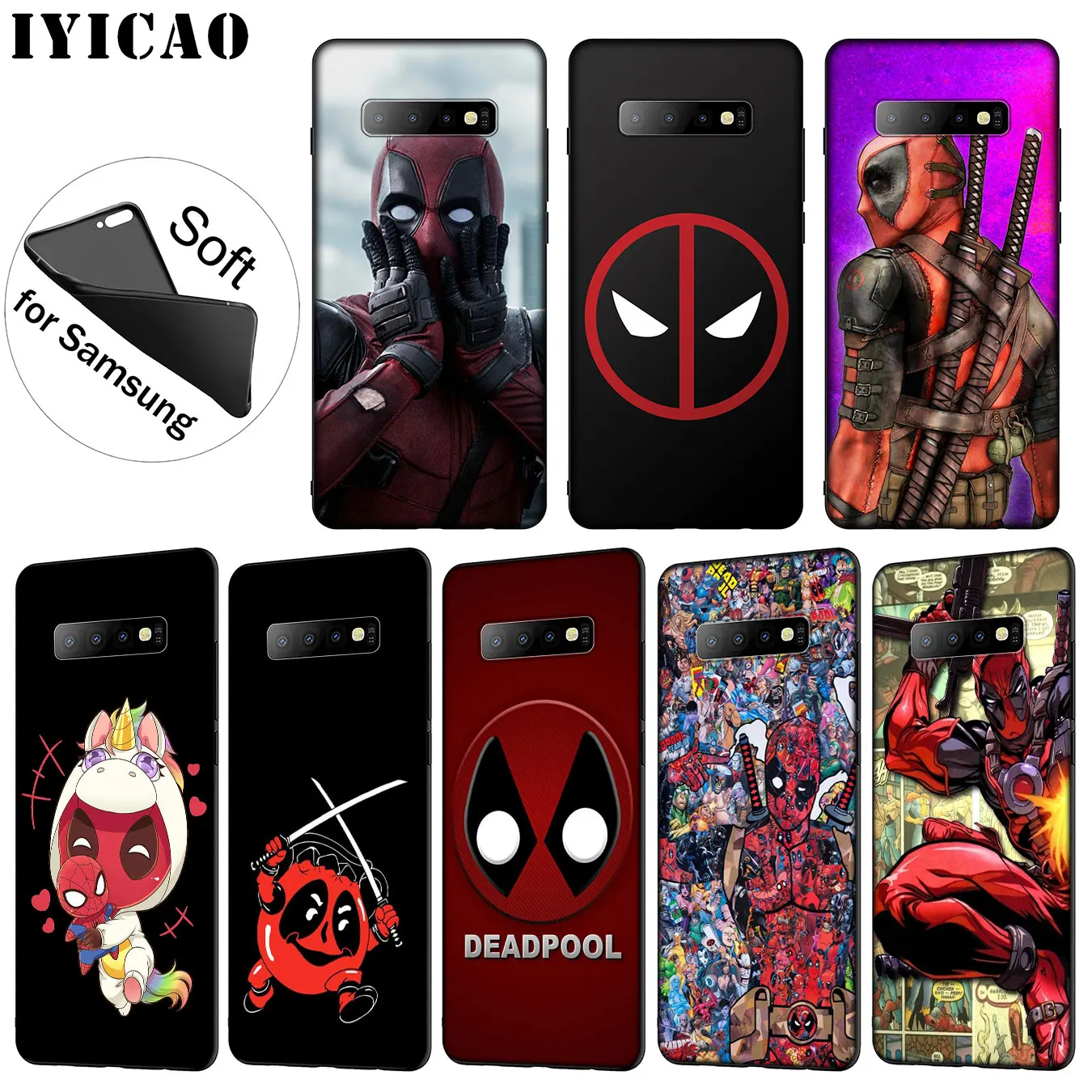 IYICAO Deadpool Marvel Мягкий силиконовый чехол для телефона Samsung Galaxy S20 Ultra S10 Lite S9 S8 Plus S6 S7 Edge