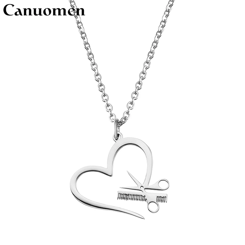 Цепочка с подвеской в форме сердца из нержавеющей стали|scissor pendant|stainless steel charm
