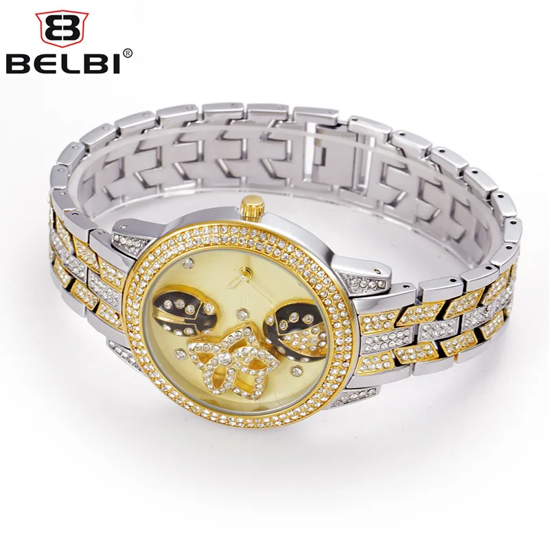 BELBI женские часы Модные Дамские Кварцевые с циферблатом и цветком дамские