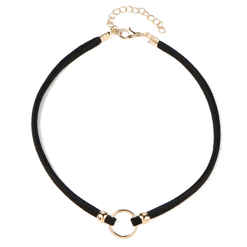 Панк Мода Очарование Все Матч Ключицы Цепи Черный Бархатный Воротник Строка