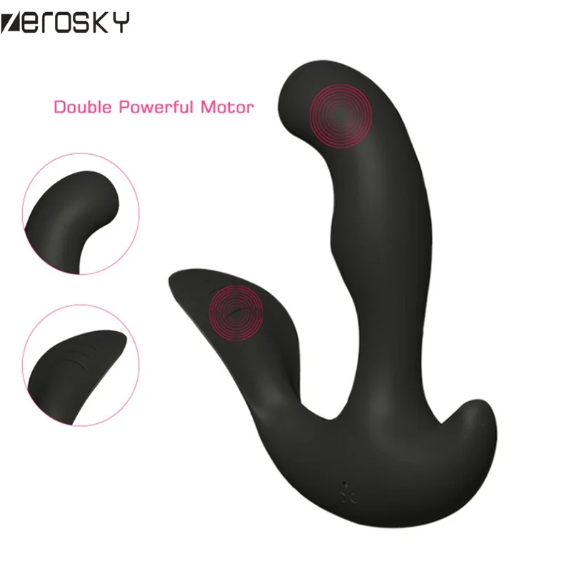Zerosky 10 Frequency Vibrator Prostate Stimulator Anal Plug Massager Remote Control Heating Butt Sex Toys For Men | Красота и