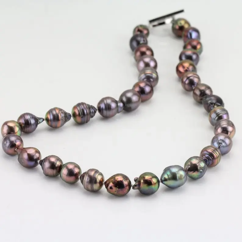 

Магазин украшений из уникального жемчуга, ожерелье из натурального жемчуга 18 дюймов, ожерелье из пресноводного жемчуга Nugget 10-12 мм, подарок для подружек невесты