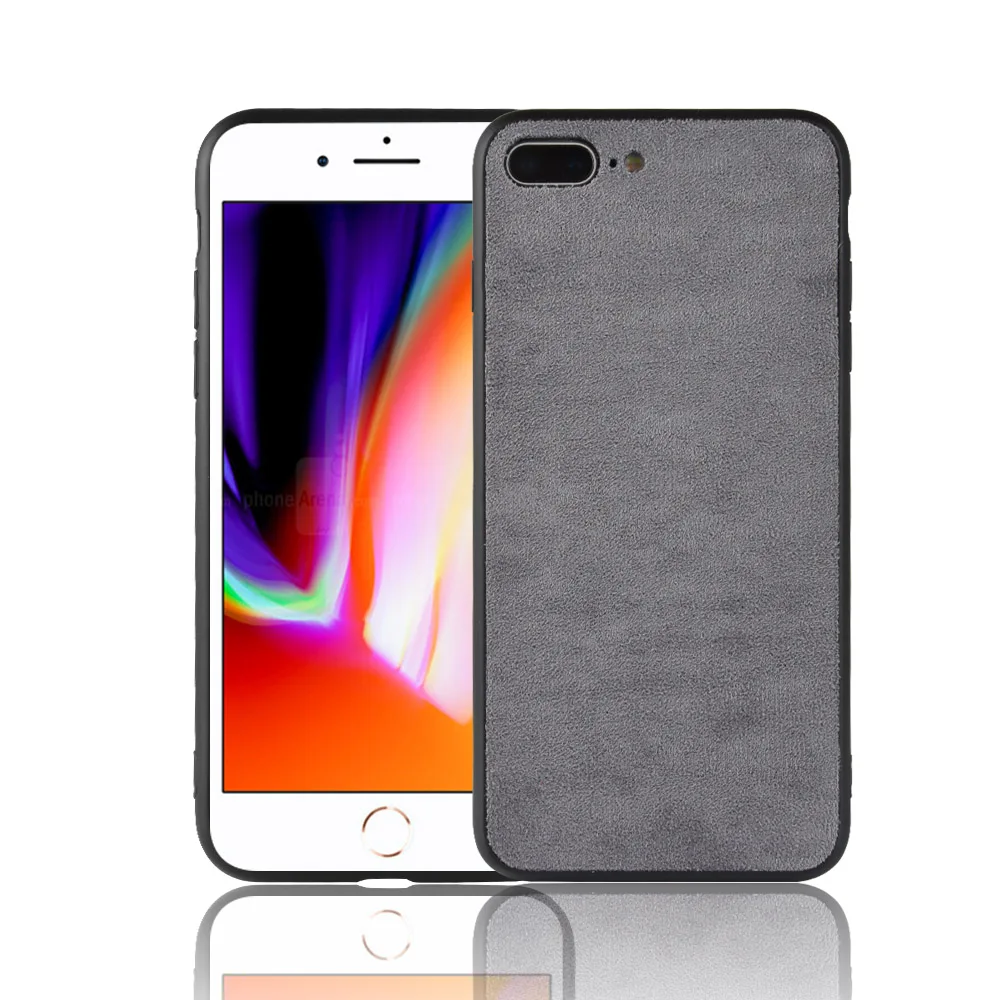 Бархатный кожаный чехол из микрофибры для iPhone X XR XS Max 7 8 6 6S Plus задняя крышка защита