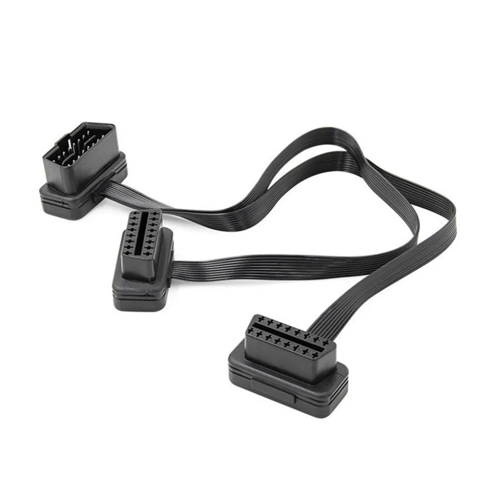 OBD OBD2 16 штырьковый штыревой к двойному гнезду Y сплиттер и Удлинительный Кабель