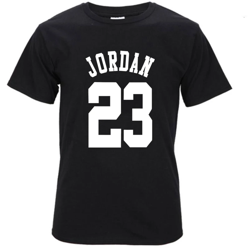 23 Jordan футболка Мода 2017 г. с принтом из 70% хлопка короткими рукавами футболки для