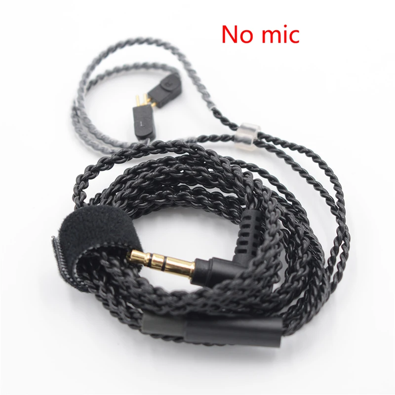 no mic DIY 0,78 мм 2 Pin-код обновления кабель для Уэстон TFZ 1964 W4r Um3x Es3 Es5 наушники Медь кабель с микрофоном для IPhone IOS и Android - Цвет: no mic