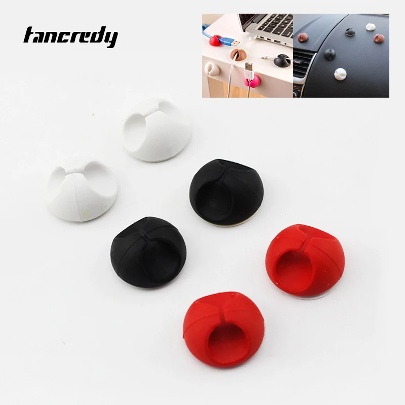 Tancredy 6 шт. домашний автомобильный зажим для проводов USB кабель фиксированный