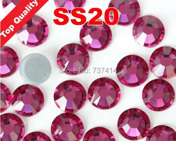

Luxury Hot Fix Rhinestone, ss20 Fuchsia HotFix FlatBack Rhinestones, hotfix transfer stones for clothes