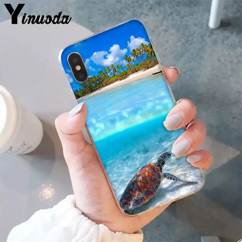 Yinuoda милый цветочный летний пляжный чехол для телефона iPhone 8 7 6 6S Plus X XS MAX 5 5S SE XR 11