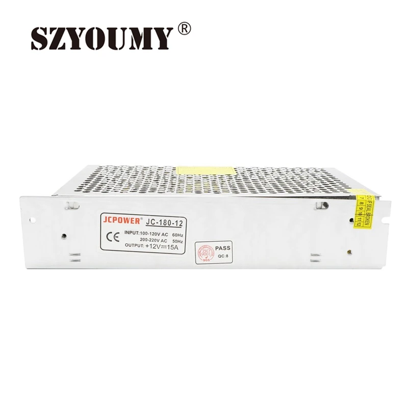 SZYOUMY 12V 15A Регулируемый Импульсный Железный корпус блок питания адаптер