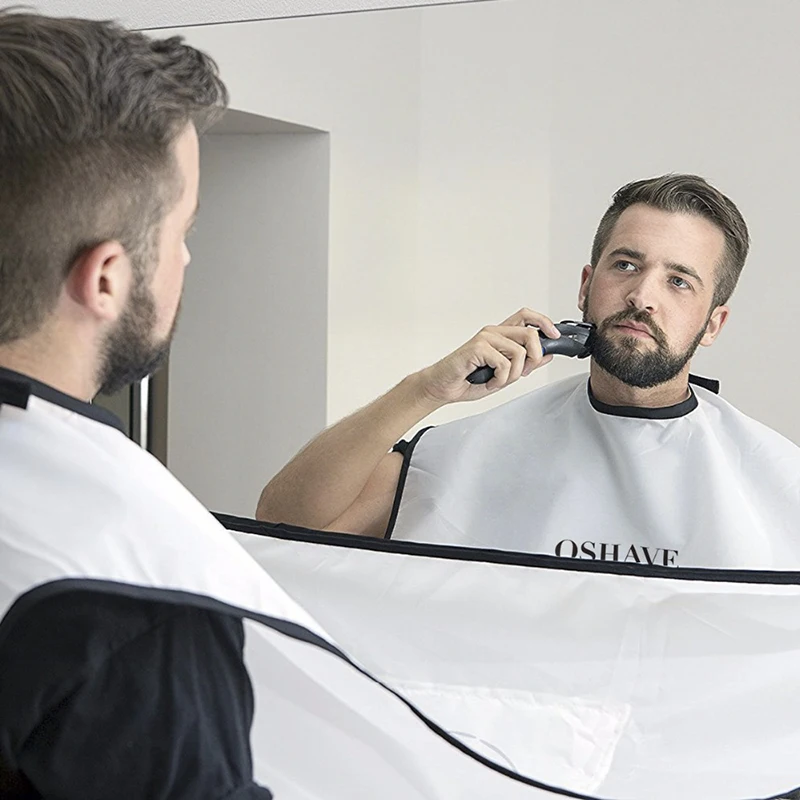 Фартук для бритья с бородой и усами QSHAVE плащ нагрудник присосками прикрепить к