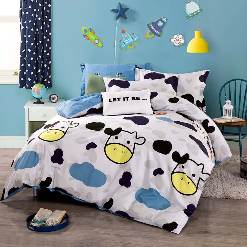 Комплект постельного белья из 100% хлопка с изображением совы мультфильма Гадкий я