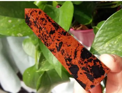 Горячая Распродажа натуральный красный обсидиановый кварцевый кристалл