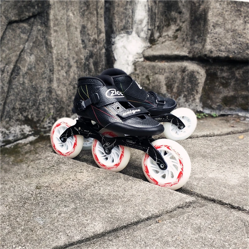Кроссовки из углеродного волокна для скоростных коньков 3*125 мм 125 85A F1 PU|speed skate