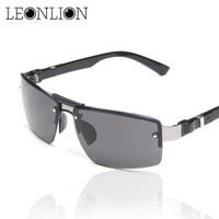 leonlion 2021 new metal sunglasses man classic big frame sun glasses vintage brand designer uv400 outdoor driving glasses