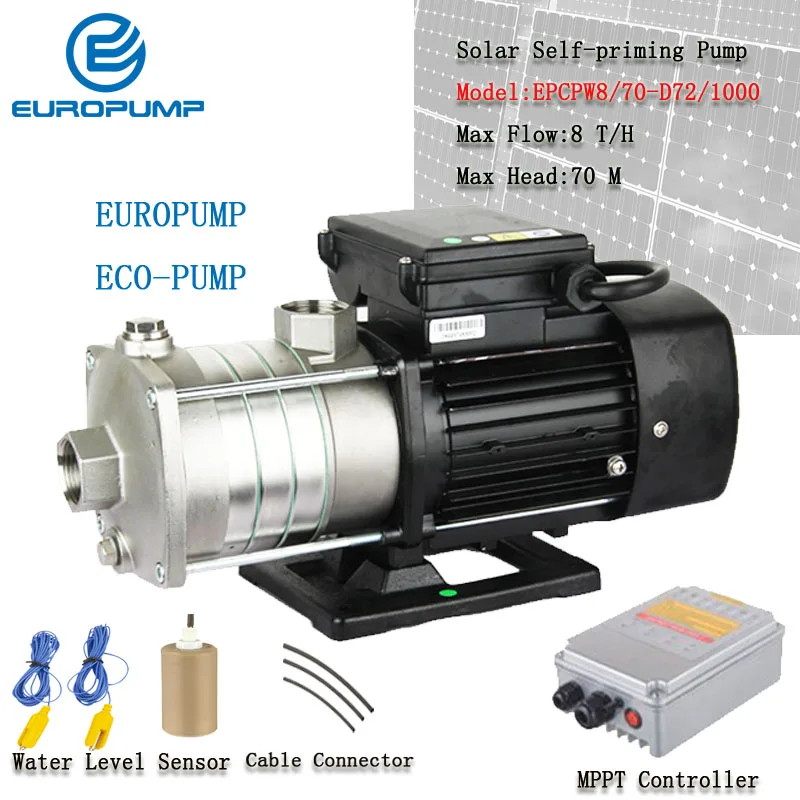 EUROPUMP Solar SS304 импеллерный саморегулирующийся насос 48 В постоянного тока солнечный