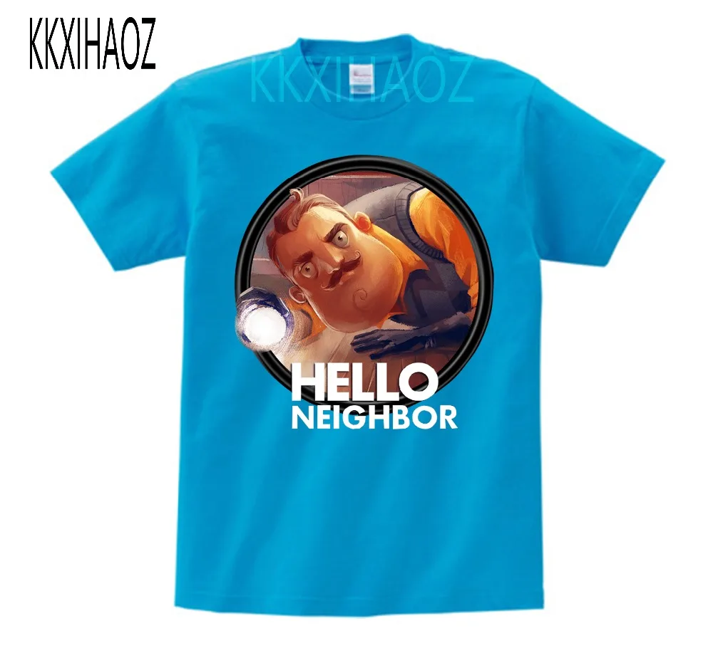Женская модная игровая футболка для подростков летние футболки в стиле Hello Neighbor