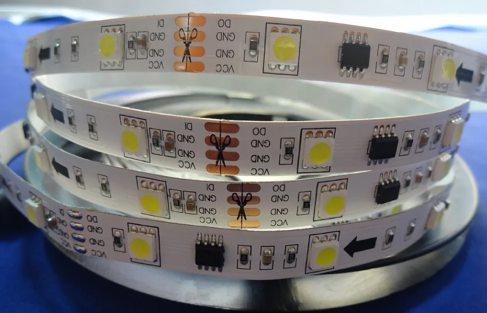 5 м белый стробоскоп 12 в пост. Тока 30 светодиодов/m10 шт. ws2811 ic/meter(10 пикселей)