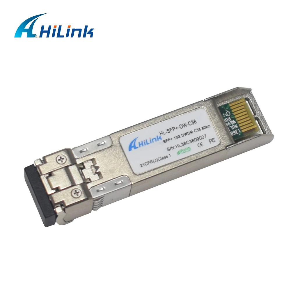 10G CH17 CH61 1563.86nm ~ 1528.77nm 80km ZR DWDM SFP + Дуплексный LC трансивер с DOM|Оптоволоконное