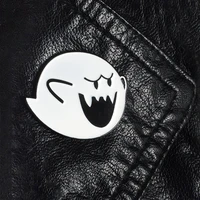 super pins boo brooches badges hard enamel pins backpack bag hat leather jackets fashion accessory super white ghost bros gifts