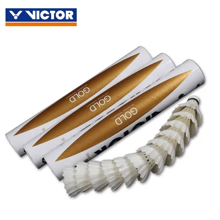 Высококачественный воланчик для бадминтона VICTOR NO.1 из утиного пера 12 шт./Дюжина