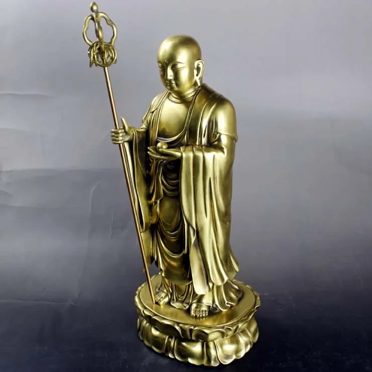 Медные Изделия фэн шуй украшения открытие света Ksitigarbha Bodhisattva буддизм первый joss