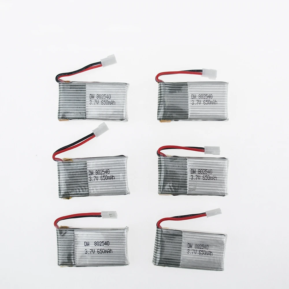 1 до 9 шт. 1s 3 7 в 650 мАч литий-полимерный аккумулятор для Syma X5C-1 X5C X5 X5SC X5SW X6SW JRC H9D H5C CX30