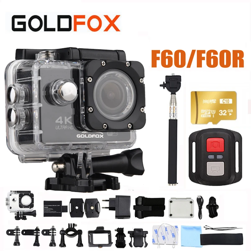 F60/F60R 16MP 4K Wifi Экшн-камера 170D широкоугольный объектив 30M Подводный 1080P HD камера Go Pro Sport DV велосипедный шлем камера