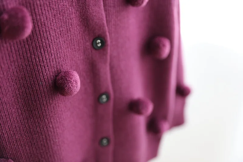 Girls Cardigan Autumn Winter Kids Girls Sweaters Pompom Knitted Toddler Girl Winter Clothes Sweater Coat Girls Outerwear
