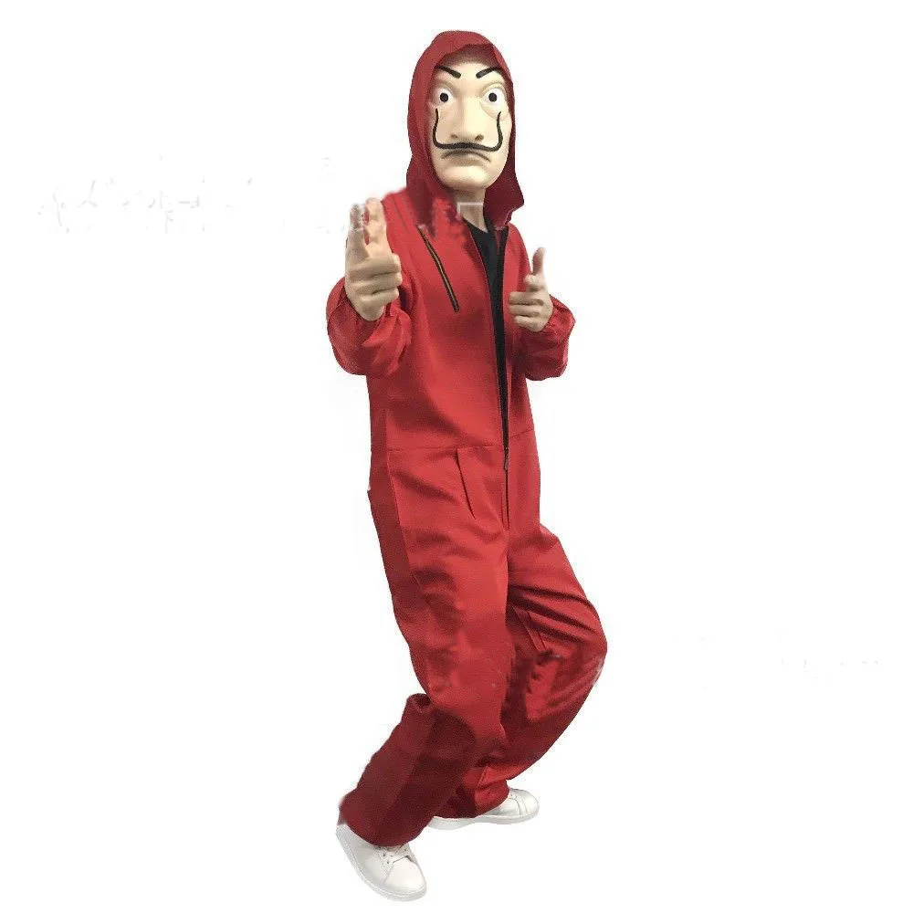 

Dali Cosplay Movie Costume Halloween clown costume Hot La Casa De Papel Salvador Dali Mask Cosplay Costume Salvador