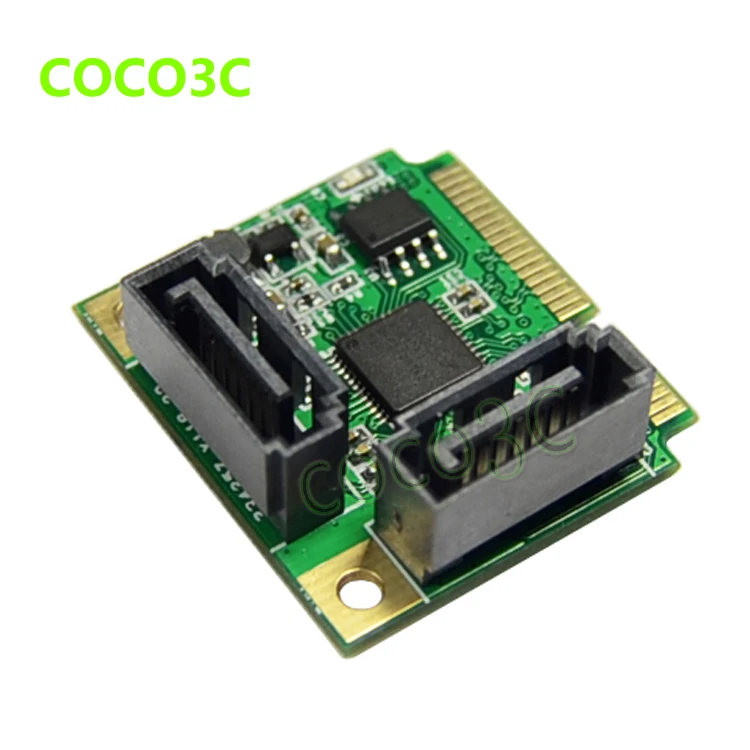 Mini PCIe на 2 порта SATA III 6 Гбит/с карта для ITX Dual 3 0 мини PCI Экспресс-адаптер +