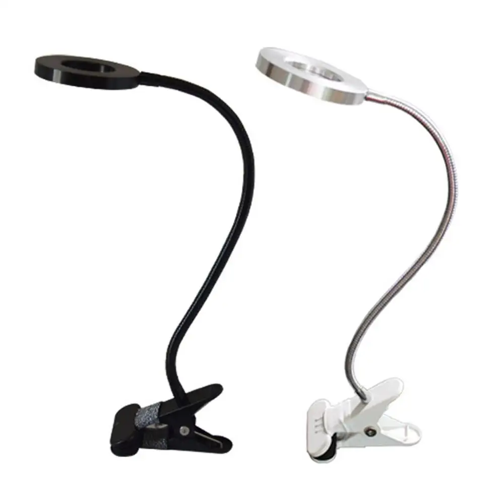 USB светодиодная настольная лампа с зажимом Гибкая Настольная для прикроватной