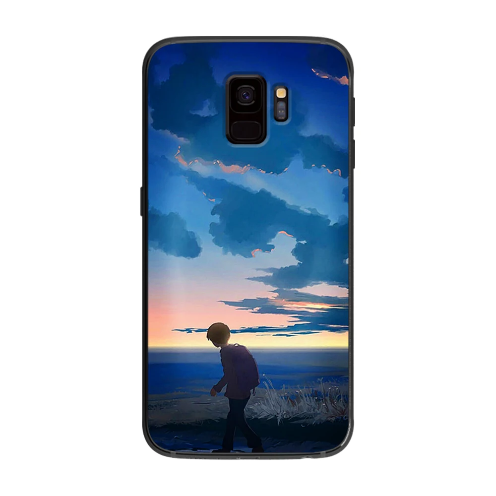 Красивая анимация море закат мягкий чехол для телефона Samsung Galaxy S6 S7 S8 S9 S10e Plus Note 8 9