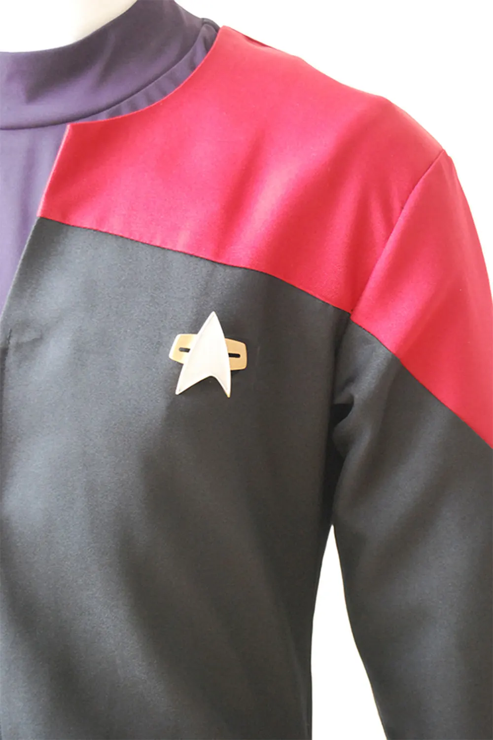 Star Voyager Command Trek Cosplay Costume TNG Uniform Badge Adult Women Halloween Carnival Party Cosplay Costume Red
