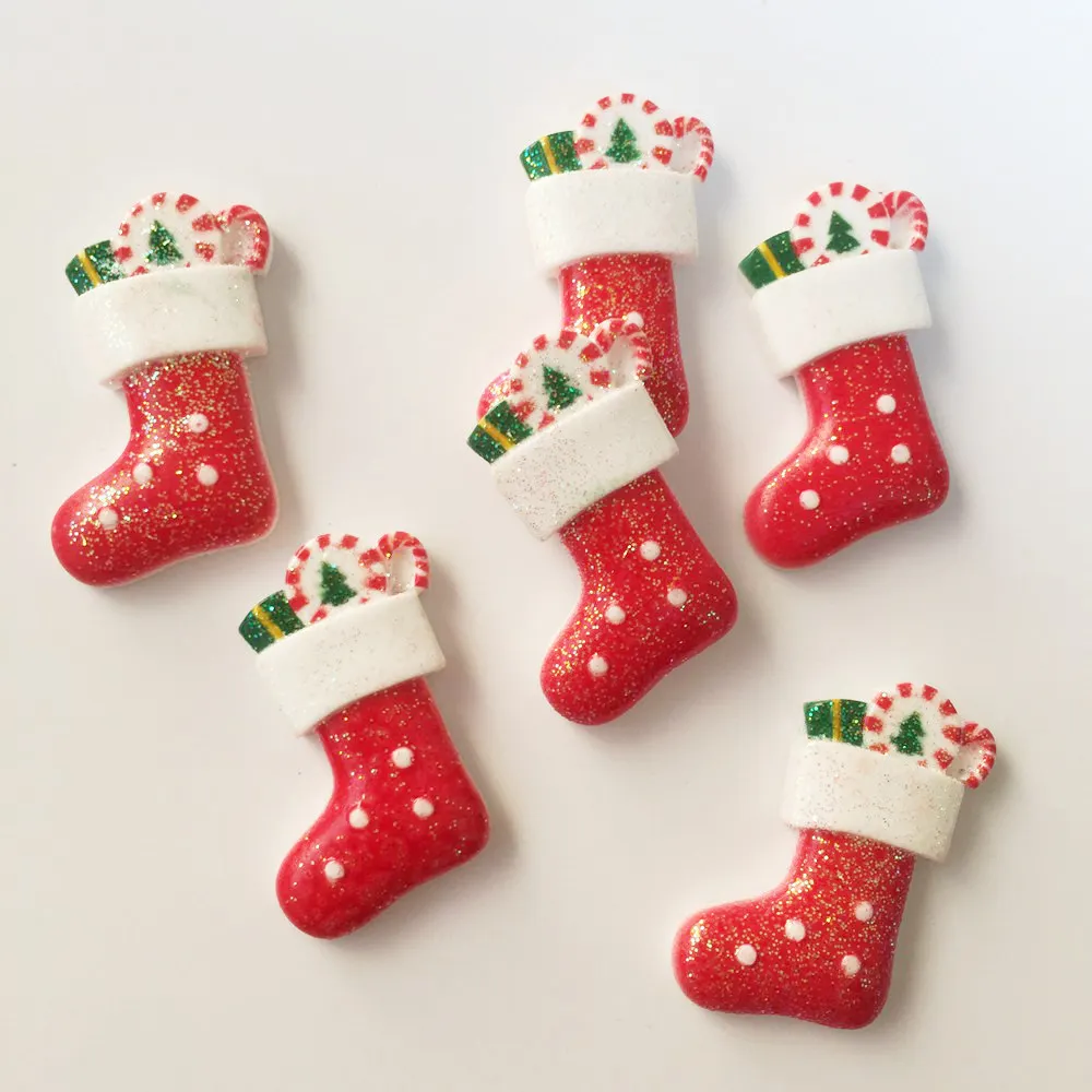 Новый DIY 10 шт блестящая Смола Ручная роспись Рождество серии Flatback Камень/Дети