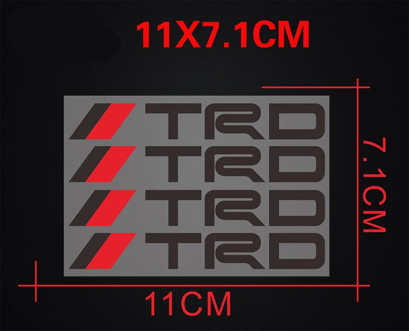 Наклейки на двери автомобиля TRD 4 шт. с логотипом для Toyota corolla chr avensis yaris rav4 Camry